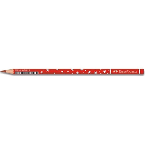 Faber-Castell Başlık Kalemi Yıldız Desenli Kırmızı 1131450001 12 Li (1 Paket 12 Adet) ürün görseli 1