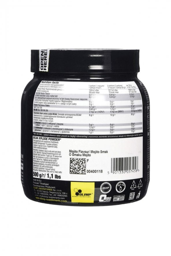 OLİMP Bcaa Xplode 500 Gr ANANAS -YETKİLİ SATICI - Resim 2