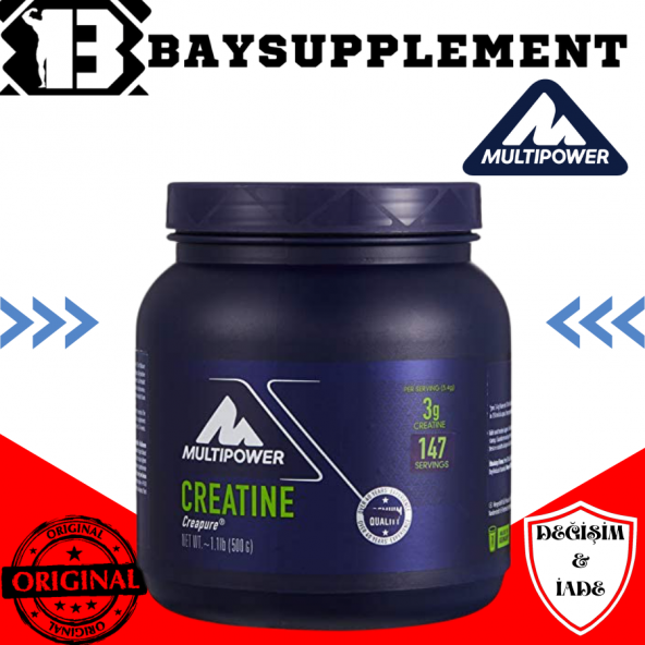 Multipower Creatine Powder Creapure 500gr-YETKİLİ SATICI ürün görseli 1