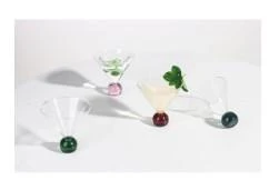 Linanware 4 Adet Set Renkli Küreli Cam Dondurma Sunum ve Tatlı Sunum Kasesi/Bardağı 200 ml DSG-15 ürün görseli 1