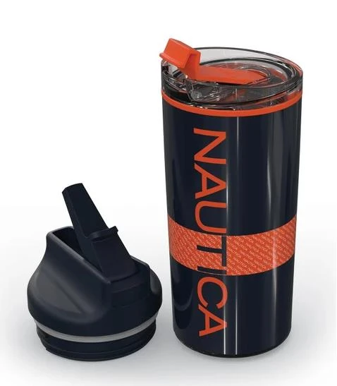Nautica NTM02 Sport Termos Paslanmaz Çelik 650 ml Navy Turuncu ürün görseli 1