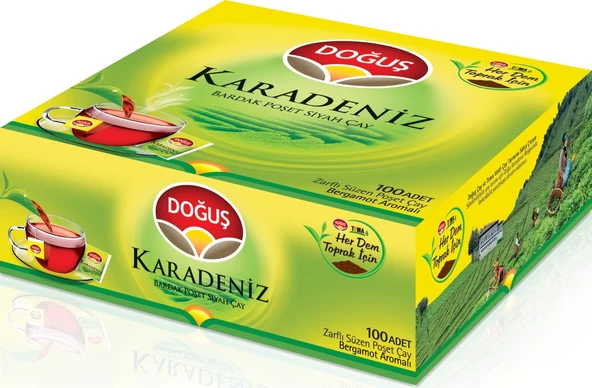 Doğuş Karadeniz Bergamot Aromalı 2 gr 100'lü 4 Adet Bardak Poşet Çay ürün görseli 1