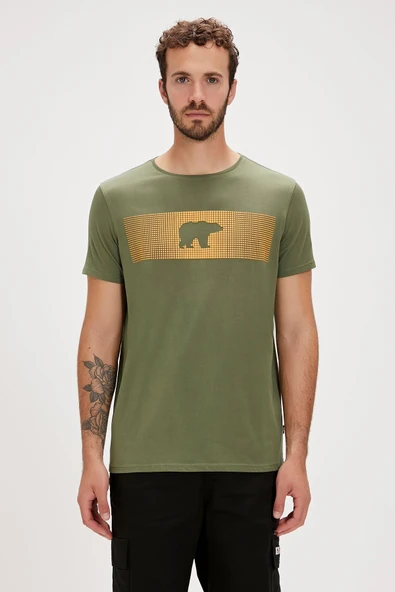 Bad Bear Fancy Soluk Yeşil Baskılı Erkek Tişört ürün görseli 1