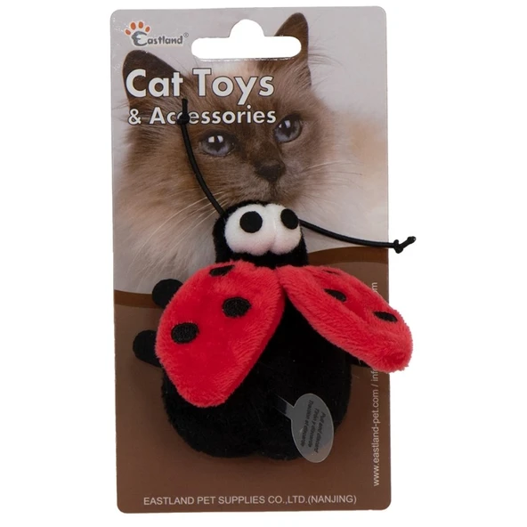 Eastland Catnipli Peluş Dijital Sesli Uğur Böceği Kedi Oyuncağı ürün görseli 1