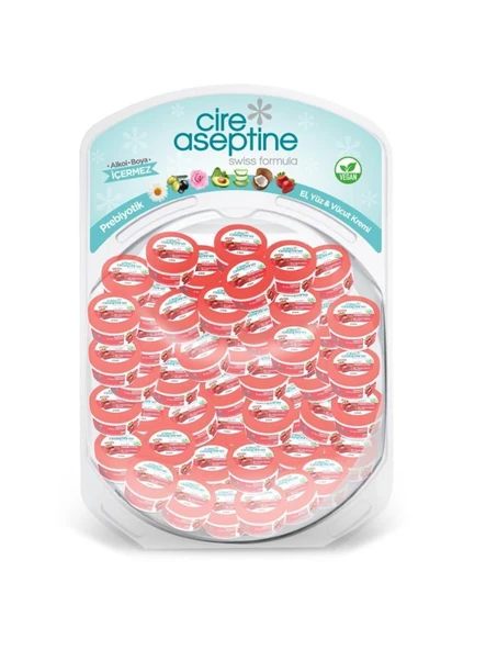 Cire Aseptine Krem 30ml Prebiyotik Çilek 50'li Stand ürün görseli 1