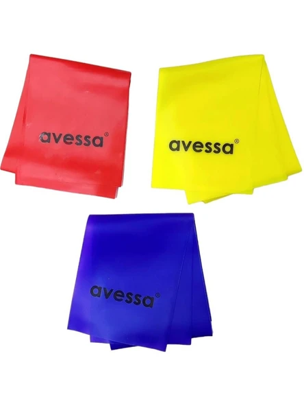 Pilates Bandı 3lü Set Avessa 120x10cm ürün görseli 1
