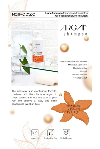 NATİVE BASE Argan Şampuan 500 Ml - Resim 2