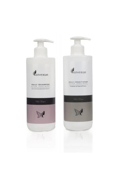 NATİVE BASE Keratin Bakım Şampuanı + Keratin Kremi 500 Ml ürün görseli 1