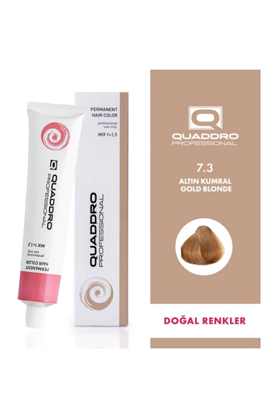 QUADDRO PROFESSİONAL QUADDRO PROFESSIONEL SAÇ BOYASI 7.3 ALTIN KUMRAL 100 ML ürün görseli 1