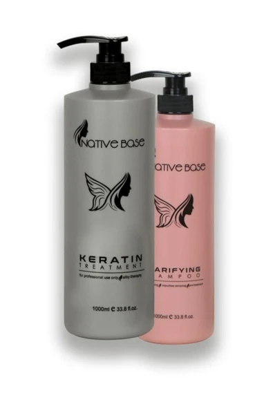NATİVE BASE Saç Bakım Seti Keratin 1000ml Şampuan 1000ml ürün görseli 1