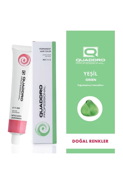 QUADDRO PROFESSİONAL QUADDRO PROFESSIONEL SAÇ BOYASI YEŞİL 100 ML ürün görseli 1