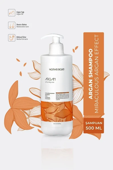 NATİVE BASE Argan Şampuan 500 Ml ürün görseli 1