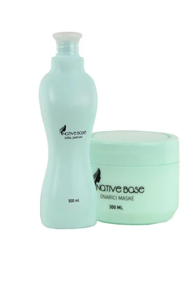 NATİVE BASE Doğal Şampuan 500 ml Ve Onarıcı Maske 300 ml 2840095040716 ürün görseli 1