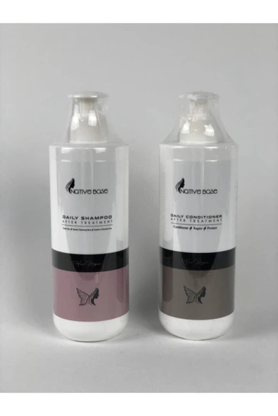 NATİVE BASE Keratin Bakım Şampuanı + Keratin Kremi 500 ml ürün görseli 1