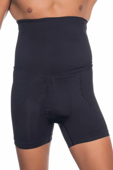 SİYAH MI Emay E1005 Erkek Yüksek Bel Double Boxer Korse ürün görseli 1