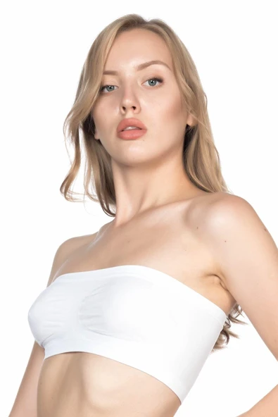 BEYAZ MI Emay 4002 Soft Straplez Büstiyer - Resim 2