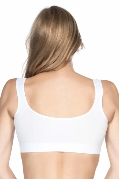 BEYAZ MI Emay 4005 Soft Kalın Askı Büstiyer - Resim 3