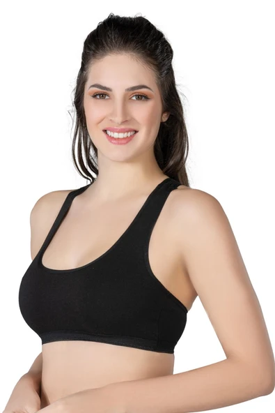 SİYAH MI Emay 1424 Modal Cotton Sporcu Büstiyer ürün görseli 1