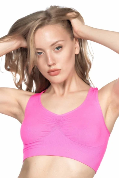 NEON FUŞYA MI Emay 4001 Soft Sporcu Büstiyer ürün görseli 1