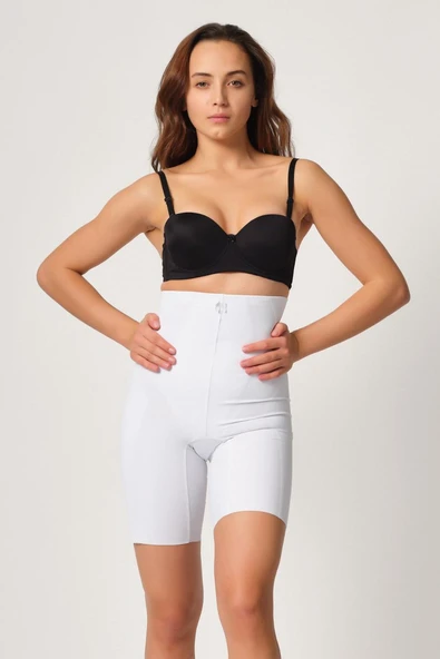 BEYAZ MI Emay 2814 Double Yüksek Bel Boxer Lazer Korse ürün görseli 1