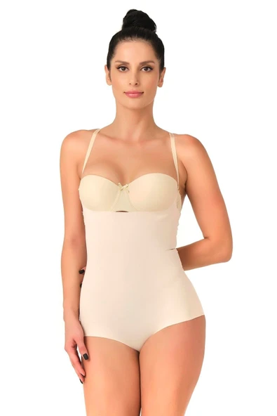 TEN MI Emay 2723 Lazer Kesim Göğsü Açık Slip Korse ürün görseli 1
