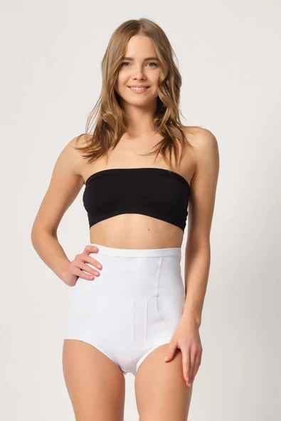 BEYAZ MI Emay 2931 Karın Balen Destekli Slip Lazer Korse ürün görseli 1