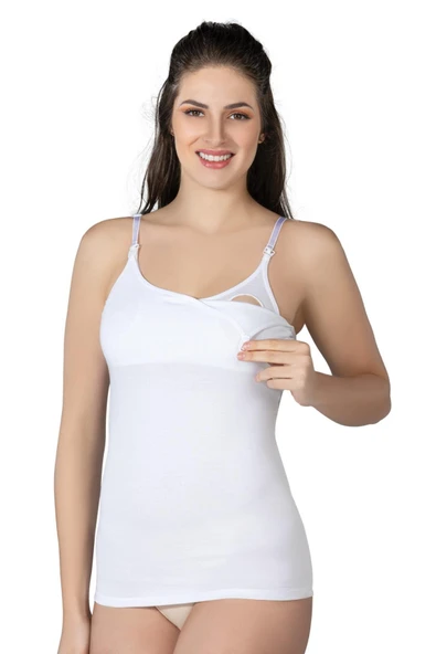 BEYAZ MI Emay 1414 Modal Cotton Emzirme Atlet ürün görseli 1