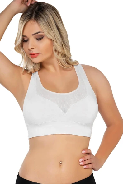 BEYAZ MI Emay 4027 Seamless Tül Pedli Toparlayıcı Büstiyer ürün görseli 1