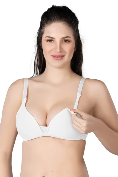 BEYAZ MI Emay 1422 Modal Cotton Kaplı Emzirme Sütyen ürün görseli 1