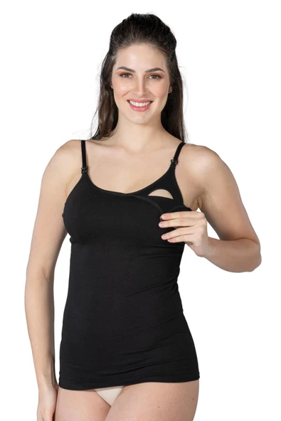 SİYAH MI Emay 1414 Modal Cotton Emzirme Atlet ürün görseli 1