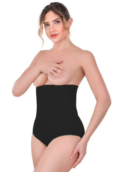 SİYAH MI Emay 2080 Yüksek Bel Çıtçıtlı Slip Korse ürün görseli 1