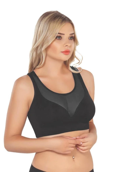 SİYAH MI Emay 4028 Seamless Tül Toparlayıcı Büstiyer ürün görseli 1