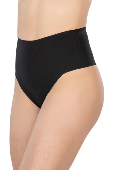 SİYAH MI 2806 Lazer Kesim Yüksek Bel İz Yapmaz String ürün görseli 1