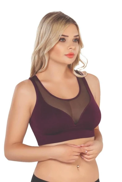 BORDO MI Emay 4028 Seamless Tül Toparlayıcı Büstiyer ürün görseli 1