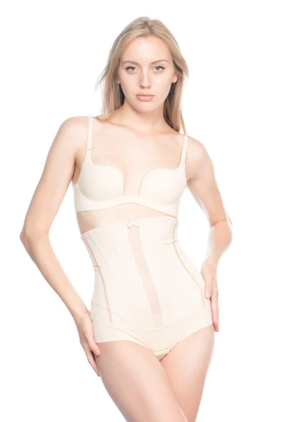 TEN MI Emay 2886 Yüksek Bel Tül Slip Lazer Korse ürün görseli 1