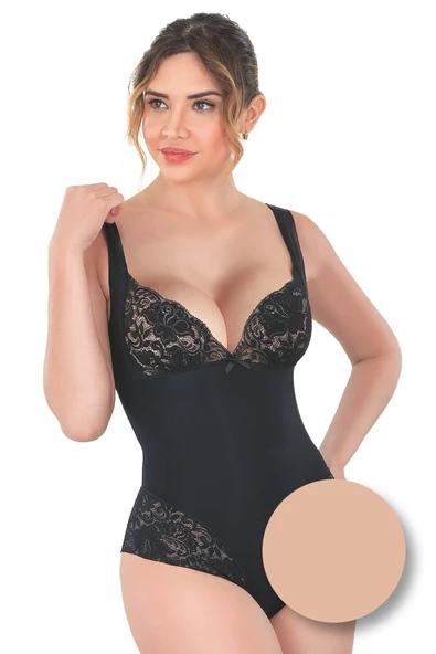 TEN MI Emay 2947 Dantelli Agraflı Body Korse ürün görseli 1