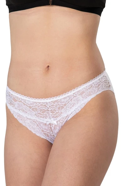 BEYAZ MI Emay 1444 Modal Cotton Dantelli Külot ürün görseli 1