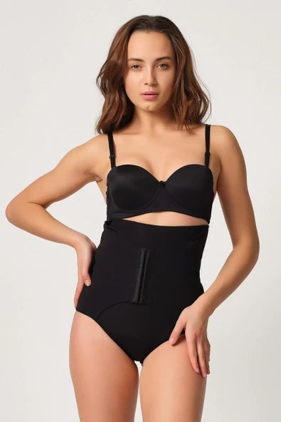 SİYAH MI Emay 2932 Double Karın Agraf Destekli Slip Lazer Korse ürün görseli 1