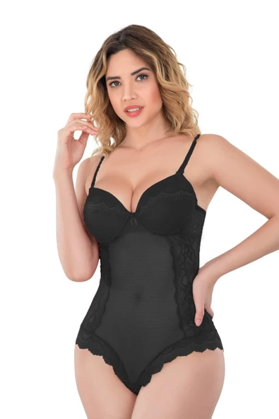 SİYAH MI Emay 176 Dantelli Body ürün görseli 1
