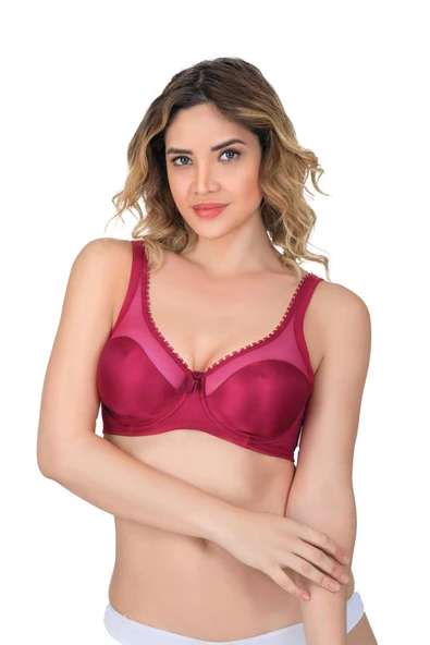 BORDO MI Emay 169 B Basic Balenli Toparlayıcı Sütyen ürün görseli 1