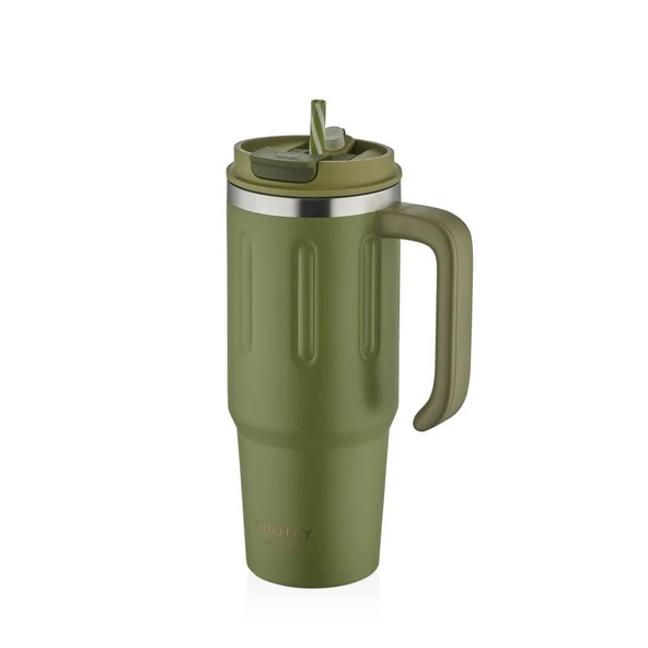 Shotay Travel Çelik Termos Mug 900Ml Yeşil ürün görseli 1