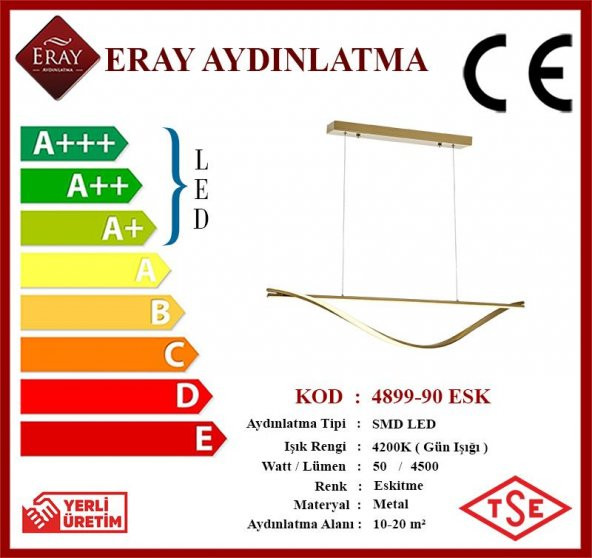 Eray Aydınlatma 4899-90 Eskitme Led Avize - Resim 4