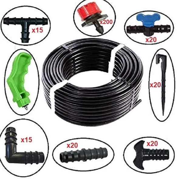 Bahçe Damla Sulama Seti - İdeal Set 300 mt - Resim 2