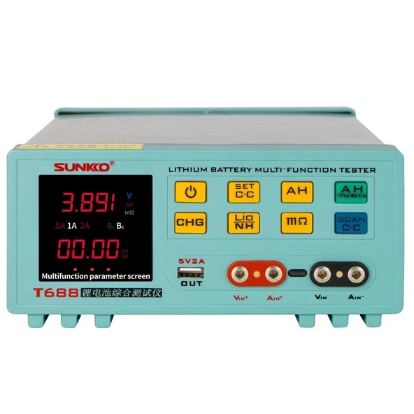 Ayt Sunkko T-688 84V Lityum Pil Test Cihazı Lityum Pil Ölçüm Aleti 18650 Pil ürün görseli 1