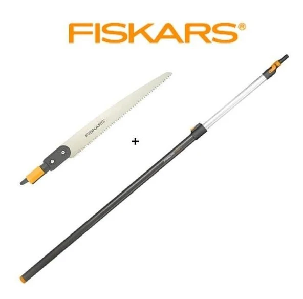 Fiskars 136528 Yüksek Dal Kesimi -Teleskopik Sap ve Düz Testere ürün görseli 1