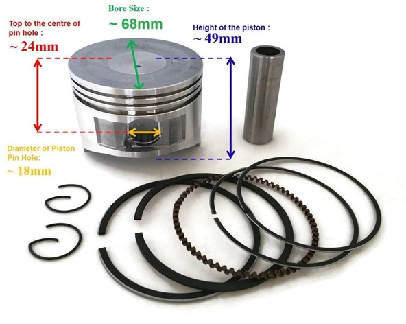 Honda Gx200 Piston Seti 68 mm - Resim 2
