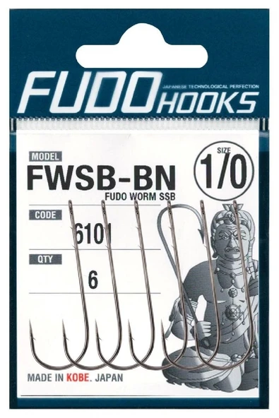 Fudo 6100 Worm Ssb Nikel Uzun Sap Tırnaklı İğne No:1/0 ürün görseli 1