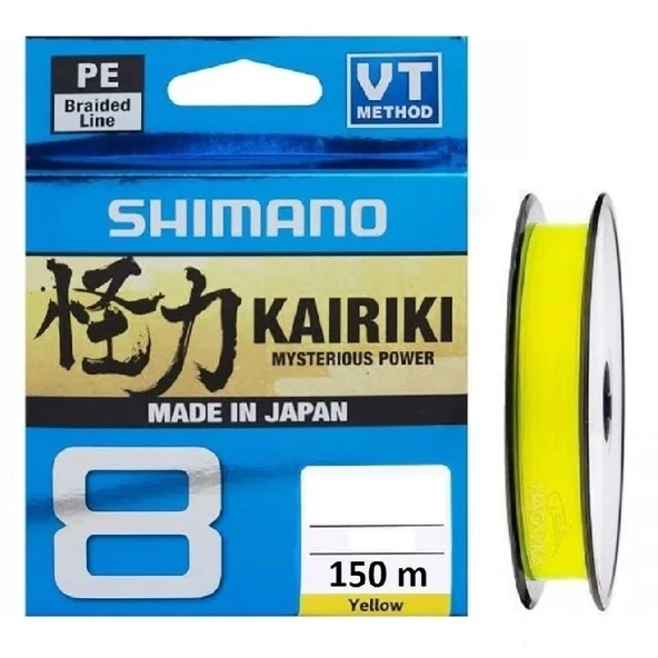 Shimano Kairiki 8 Yellow (Sarı) 0,13Mm 150 Mt İp Misina ürün görseli 1