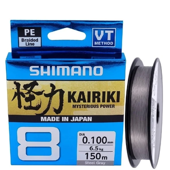 Shimano Kairiki 8 Stell Gray (Gri) 0,06Mm 150 Mt İp Misina ürün görseli 1