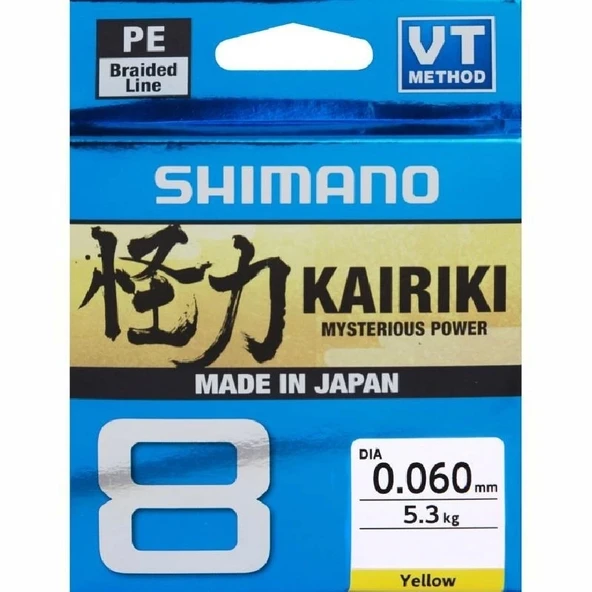 Shimano Kairiki 8 Yellow (Sarı) 0,19Mm 150 Mt İp Misina ürün görseli 1